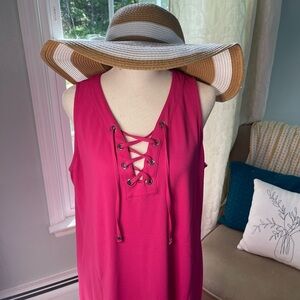 Tommy Bahama Island Cays Lace Up Spa Dress Swim Cover-Up Size Large